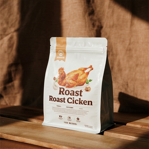 Bolsas de pollo asado de papel de aluminio Kraft con cremallera para microondas - Product Image 3