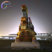 Máscara Inflable Multicolor Personalizada de Gran Tamaño para Fondo de Escenario con Bomba de Aire Eléctrica, Dimensiones Superiores a 12 pies