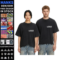 MA8038 OEM ODM T-shirt rétro en coton 100% pour homme, t-shirt personnalisé, impression DTG, logo, t-shirt streetwear unisexe, t-shirt délavé pour homme