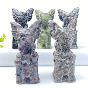 <span class=keywords><strong>Gargouille</strong></span> en <span class=keywords><strong>pierre</strong></span> de cristal de guérison naturelle sculptée gothique grotesque cadeaux Feng Shui cadeau de décoration pour la maison - Product Image 4