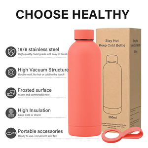 17oz Double Wall Vacuum Insulated Stainless Steel Sports Thermos <b>Flask</b> 6-12 Hours Thermal Insulation Portable Design Gym Lid - Product Image 5