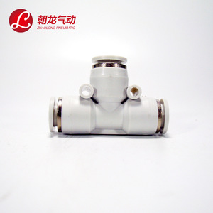 Zhaolong Pneumatic T Type Tee Plastic <b>Quick</b> <b>Connector</b> EPE 4 6 8 10 12 14 16 British Standard - Product Image 1