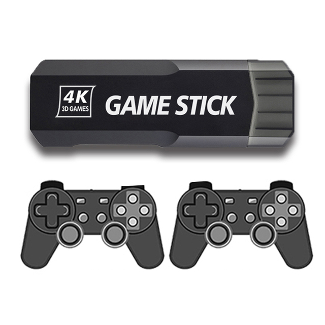 X2 Plus 4K HD TV Gaming Box Game Stick Video Games Consoles with 2.4G Wireless Controllers 10000 Games GD10 for Psp/ps1