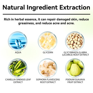 Kit de cuidado facial Reparación de hierbas Suero facial Nutrir Control de aceite Suero antiacné Conjunto de crema para el cuidado de la piel - Product Image 3