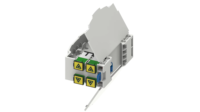 Boîtier de distribution de fibre optique FTTH pour intérieur - 4 ports, prise en charge des adaptateurs SC/LC, montage sur rail DIN