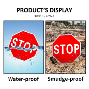 Segnali Stradali di <span class=keywords><strong>Stop</strong></span> Riflettenti di Grado Diamante, Alta Intensità, Prismatici, in Alluminio, Protetti dai Raggi UV - Product Image 5