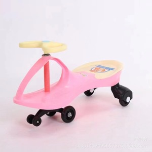 Pink Plastic Toddler Ride On Car With Steering Wheel For 1-6 Years Old Kids Push Pull Toy Walker Cartoon Shape - Product Image 5