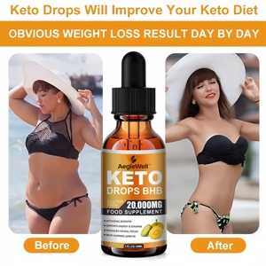 Vente en gros AegleWell Pure BHB Keto Gouttes pour la combustion des graisses Favorise l'accélération maigre cétose Soins sains Keto Gouttes - Product Image 3