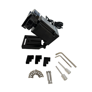Eje giratorio Mini D70, con cuerpo y mandril de aluminio 6061, acciona directamente un motor paso a paso híbrido 60, utilizado para grabado de tubos. - Product Image 1