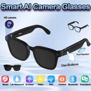 Lunettes Intelligentes V03 AI avec <span class=keywords><strong>ChatGPT</strong></span>, Caméra 8MP, Enregistrement Vidéo, Appels Bluetooth, Activation Vocale, Lecture Musicale, Lunettes de Soleil avec Fonction Musique - Product Image 5