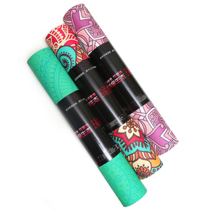 Vente en gros de tapis de yoga personnalisés en PVC imprimé anti-marque privée pour hommes et femmes, 6 mm, GLPVYM0020 - Product Image 2