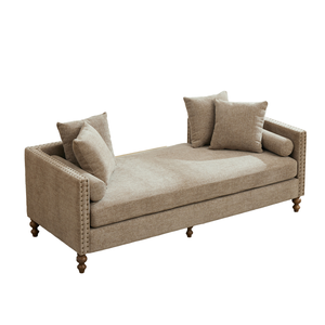 Sofá Cama Moderno de 3 Plazas en Forma de L, Tapizado en Chenilla, con Patas de Madera de Caucho, para Sala de Estar, Dormitorio, Apartamento y Hotel - Product Image 1