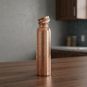 Bouteille d'eau réutilisable en acier inoxydable martelé, sans BPA, de qualité alimentaire, écologique, 750 ml, personnalisable, compatible lave-vaisselle, pour le thé - Product Image 3