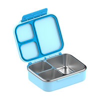 Boîte à lunch portable pour enfants en acier inoxydable 304, anti-fuite, avec couvercle en PP, personnalisable pour l'emballage alimentaire
