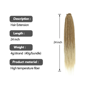 Offre Spéciale Tresse Synthétique Hippie Reggae <span class=keywords><strong>Dreadlocks</strong></span> Artificiels Loc Extensions À La Main Crochet Unique Extrémité Dreadlock Extensions - Product Image 2