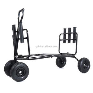 Carrito de Playa Resistente, Carrito de Pesca Plegable con Gran Cesta de Carga y 6 Soportes para Cañas, Carrito Plegable para Exteriores - Product Image 5