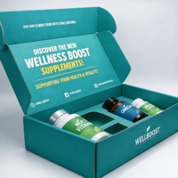 Boîtes d'emballage pour compléments alimentaires, boîtes d'expédition en carton ondulé, boîte d'expédition auto-scellante en carton ondulé E Flute, emballage personnalisé