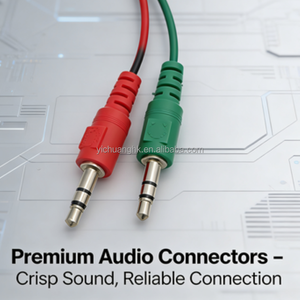 Adaptador 2 en 1 para Auriculares de 3.5MM con Cabeza de Cobre Puro, Divisor de Audio 1 a 2 con Cable Rojo/Verde para Teléfono, Computadora, Karaoke - Product Image 3