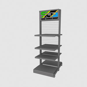 Fábricas Chinas Producen Estantes <span class=keywords><strong>de</strong></span> Supermercado <span class=keywords><strong>de</strong></span> Doble Cara con Logotipos Imprimibles en la Parte Superior. - Product Image 1