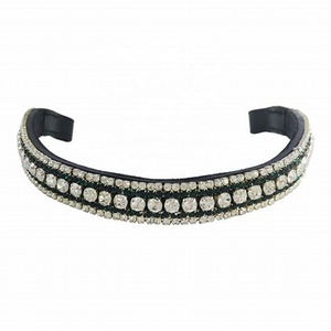 Cintas para la Frente de Caballo de Cuero Negro Marrón de Alta Calidad, Cómodas, para Accesorios de Brida Ecuestre - Product Image 1