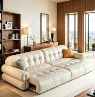 Luxuriöses Anpassbares Ledersofa für Innenräume, Wohnzimmermöbel, Ledercouch für Villa, Hotel und Wohnbereich