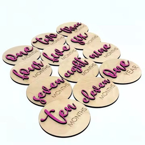 Tarjetas de hitos para bebés al por mayor, accesorios de fotografía, letreros de anuncio de nacimiento para baby shower, tablero de anuncio de bienvenida al <span class=keywords><strong>mundo</strong></span> - Product Image 1