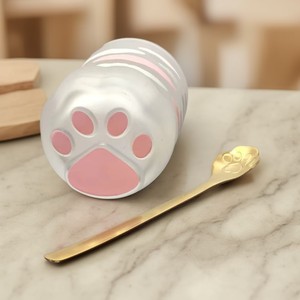 Caneca Criativa em Forma de Pata de Gato JIN PENG, Copo de Água Personalizado em Vidro de Sódio e Cálcio para Casa e Escritório, Presente para Bebidas Quentes - Product Image 1