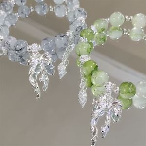 Sweet Butterfly Tassel <b>Bracelet</b> for Women Girls Fashion Fantasy Beaded Elastic <b>Rope</b> Bowknot <b>Bracelet</b> Jewelry Accessories Gifts - Product Image 4