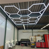 Lumière LED industrielle personnalisée pour entrepôt, bureau, garage - Lumière décorative à montage au plafond en nid d'abeille