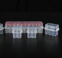 Boîte de rangement rectangulaire en plastique PP transparent épais portable InjexMed en gros, support pour flacons de poudre lyophilisée avec logo personnalisé