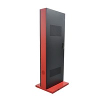 AWSTOUCH Kiosque d'affichage extérieur sur pied de 75 pouces, IP65, résistant aux intempéries, métal, verre trempé, protection contre la foudre