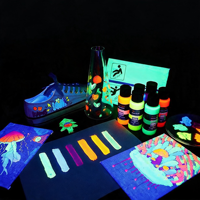 Ensemble de peinture acrylique phosphorescente de 8 couleurs, 20 ml, pigment fluorescent pour la peinture sur céramique et sur verre