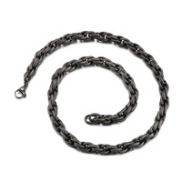 Serpent noir pâte frite torsades chaîne hommes coloré avancé polyvalent collier chaîne mode nouveau collier bijoux