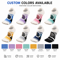 Calcetines de Pilates Antideslizantes con Puntos de Silicona, Punta y Talón Abiertos, Transpirables, con Soporte de Arco para Mujer, Yoga, Barre, Ballet, Logotipo Personalizado