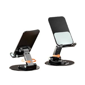 Wholesale Adjustable Rotating <b>Holder</b> Black 360 Degrees Rotatable Desktop Flexible Portable Phone Stand With Logo - Product Image 1