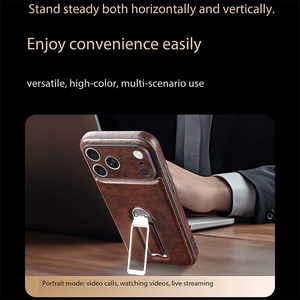 เคสโทรศัพท์หนัง PU แม่เหล็กแบบใหม่สำหรับ iPhone 18 13 14 15 16 17 Pro Max พร้อม 360 °   ฝาครอบกันกระแทกแบบสายรัดข้อมือแบบซ่อนได้ - Product Image 5