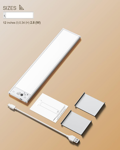 ไฟ LED ติดผนังแบบแม่เหล็ก ชาร์จผ่าน USB พร้อมเซ็นเซอร์ตรวจจับความเคลื่อนไหว สำหรับตู้เสื้อผ้าและใต้ตู้ ปรับความสว่างได้ - Product Image 4