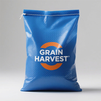 Sacs tissés en polypropylène transparents, colorés, personnalisés, imprimés par gravure, recyclables, thermoscellables, 20 kg, 25 kg, 50 kg, pour le riz