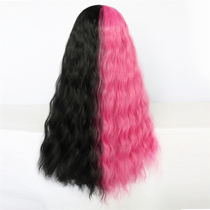 Parrucca Melanie Martinez metà rosa metà nera Qi Liu Cross Border parrucca - Product Image 3