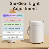 Humidificateur ultrasonique portable mini, barre d'oxygène, lumière changeante de couleur, faible bruit, USB, pour hôtel et usage domestique, vente en gros pas cher de Chine