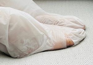 بيع بالجملة جوارب فاخرة بالأشعة فوق البنفسجية/مقاومة للرطوبة وحماية LED لإزالة أطراف أصابع القدم جوارب باديكير الكولاجين - Product Image 4