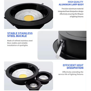 Chinesische Fabrik Blends chutz Einbau leuchte mit weiß schwarzem Reflektor 7W 12W 15W 20W COB Down light Kunststoff SMD LED Down light - Product Image 2