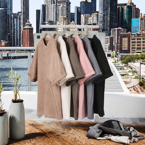 Camiseta de Verano para Hombre, Estilo Vintage Americano, Marca de Moda Urbana, Tejida, de Manga Corta, Corte Regular, Lisa, 100% Algodón - Product Image 2