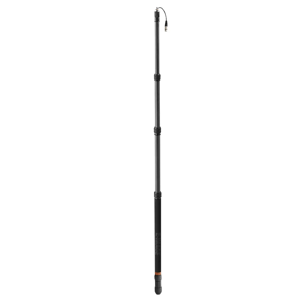 E-IMAGE BC09P 260cm Kohlefaser-Teleskop mikrofon Boompole mit internem Kabel und XLR-Basis