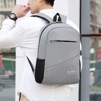 Sac à dos unisexe Oxford imperméable avec fermeture éclair, port USB, fonctions multiples, personnalisable avec logo, pour ordinateur, étudiant, école