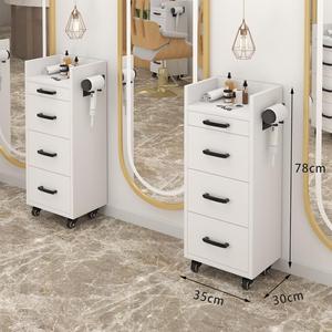 Chariot de Salon de Coiffure en Bois Moderne et Simple de Haute Qualité avec 4 Roues pour Mobilier Commercial de Salon – Vente en Gros - Product Image 1