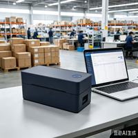 Impresora Térmica Inalámbrica de 4 Pulgadas, Ancho de Papel de 110 mm, para Etiquetas de Envío de Paquetes, Pequeñas Empresas, Oficina en Casa