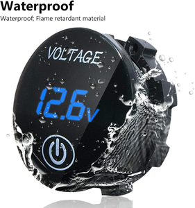 Lider teknoloji 5-48V yeşil mavi LED ekran dijital voltmetre açma-kapama dokunmatik düğme evrensel ölçüm DC gerilim akım araba - Product Image 4