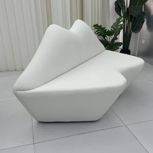 Good Quality Factory Directly Synthetic Leather Creative <strong>Lips</strong> <strong>Sofa</strong> Modern Salon Waiting Chairs for Hair Beauty Salon and School - Product Image 2