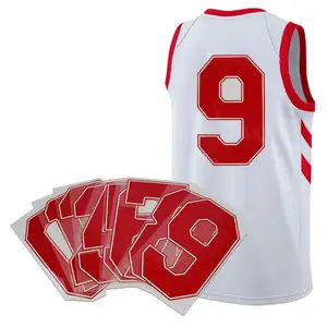 高品质国家队运动足球标志定制印刷球衣号码和字母传热贴纸